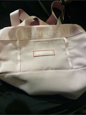 Supreme Light Pink Embroidered Logo Tote